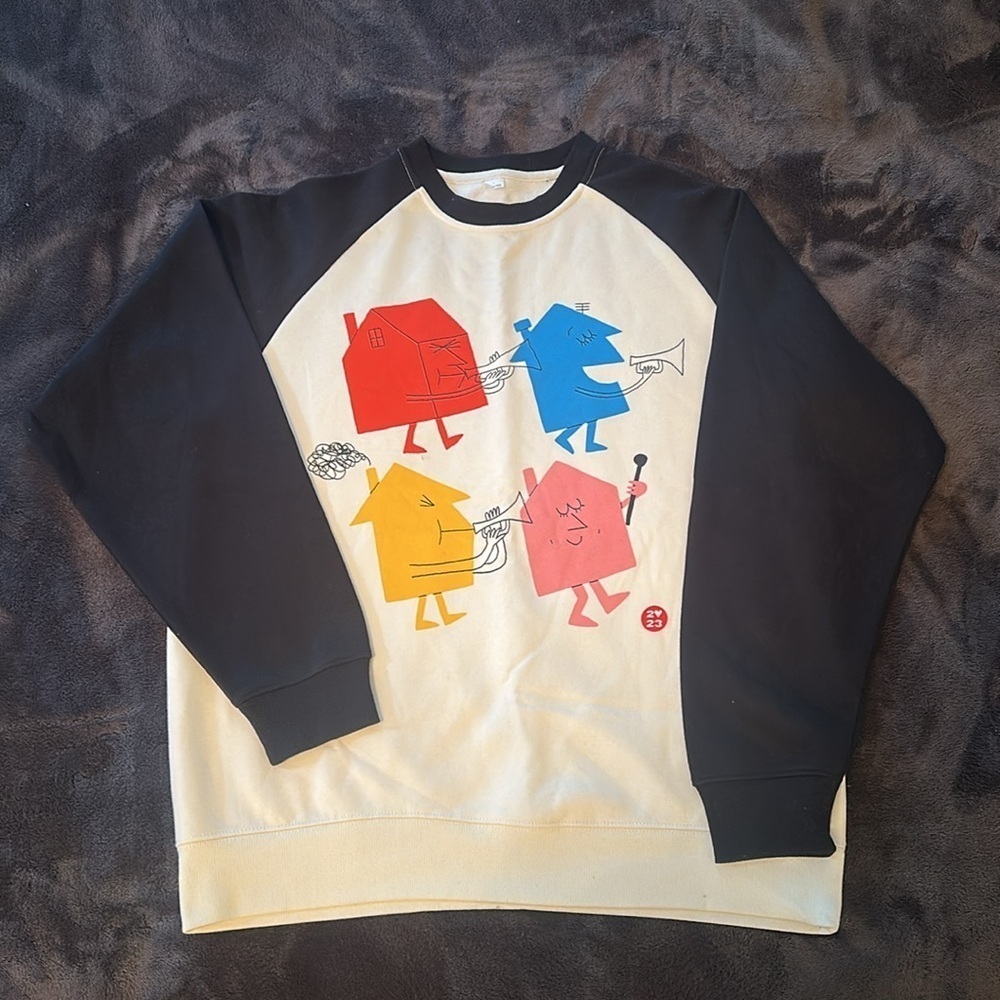 Harry Styles Love On Tour 4 Houses Raglan - Black/Cream - Size Large - Picture 3 of 5